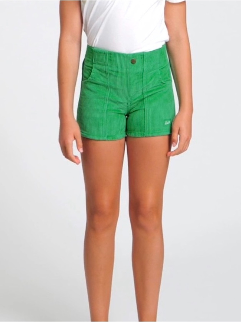 Hammies Green Corduroy High-Rise kid Shorts size 22 inch waist